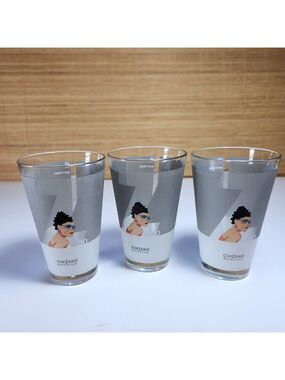 Cinzano Mixin’ Style Vintage Glasses Barware 5” Tall Retro Advertising